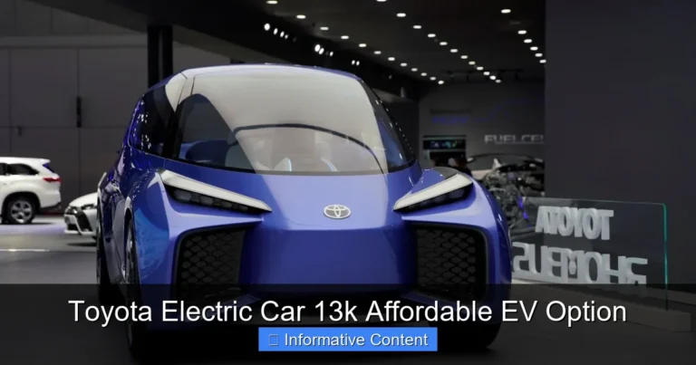Toyota Electric Car 13k Affordable EV Option