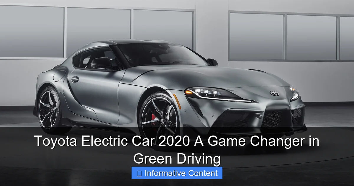Toyota Electric Car 2020 A Game Changer in Green Driving