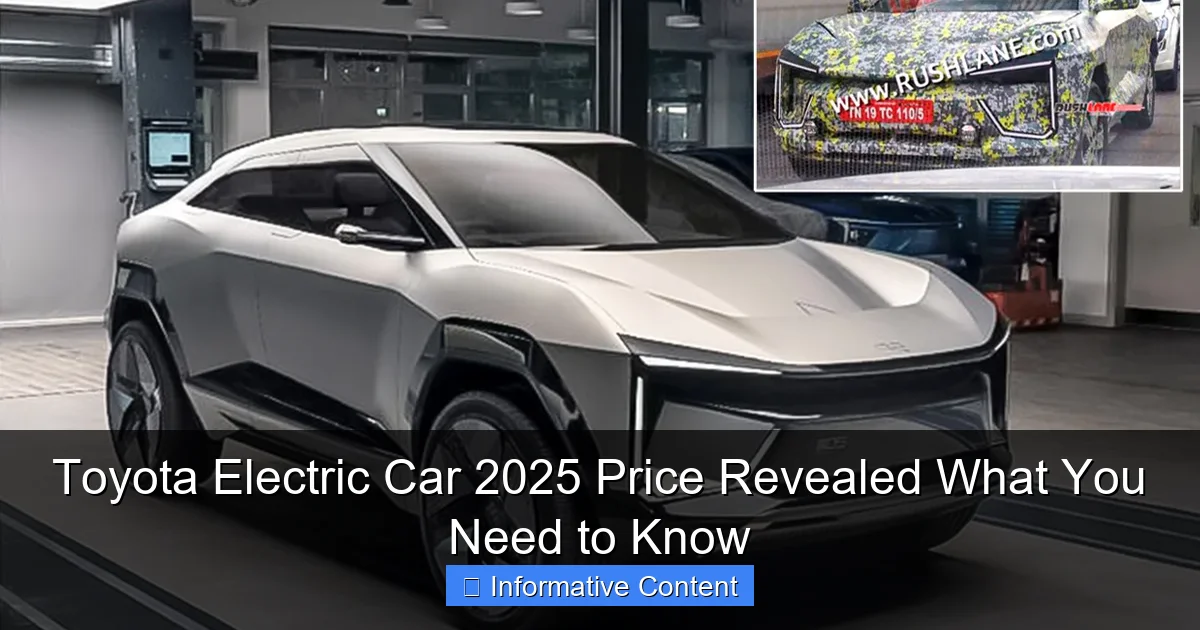 Toyota Electric Car 2025 Price Revealed What You Need to Know