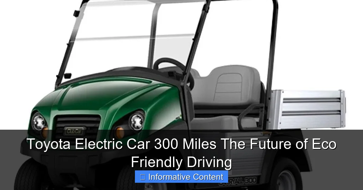 Toyota Electric Car 300 Miles The Future of Eco Friendly Driving