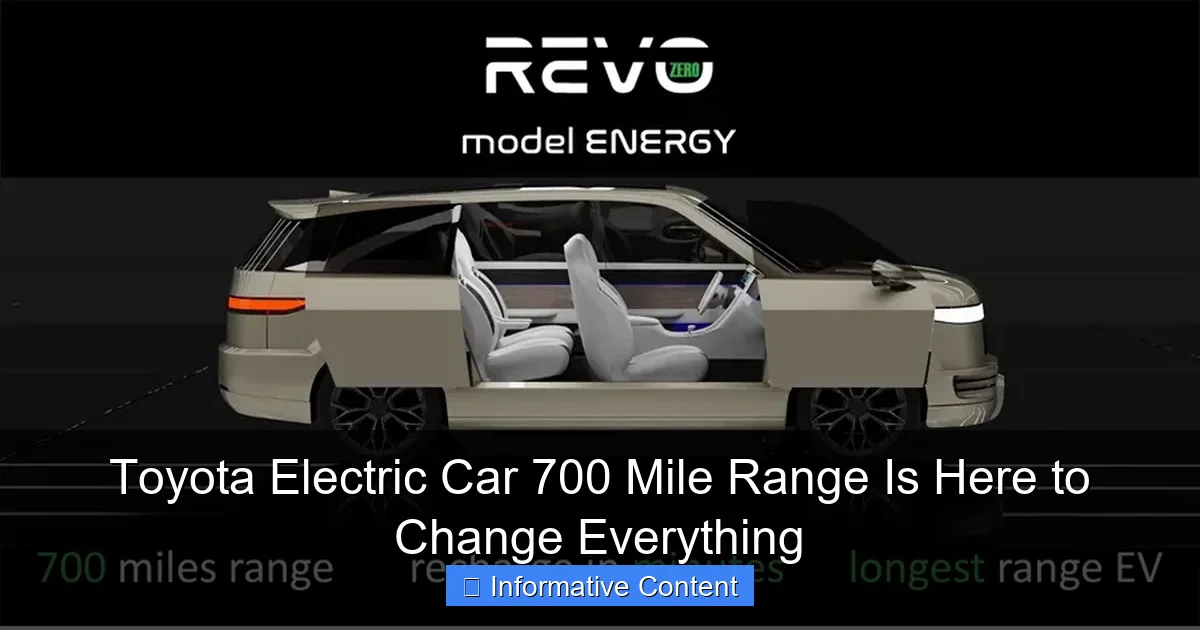 Toyota Electric Car 700 Mile Range Is Here to Change Everything