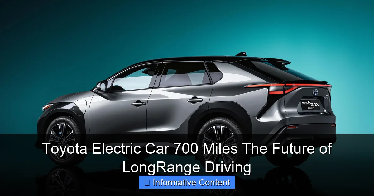 Toyota Electric Car 700 Miles The Future of LongRange Driving