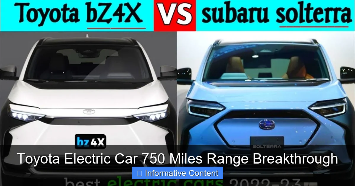 Toyota Electric Car 750 Miles Range Breakthrough