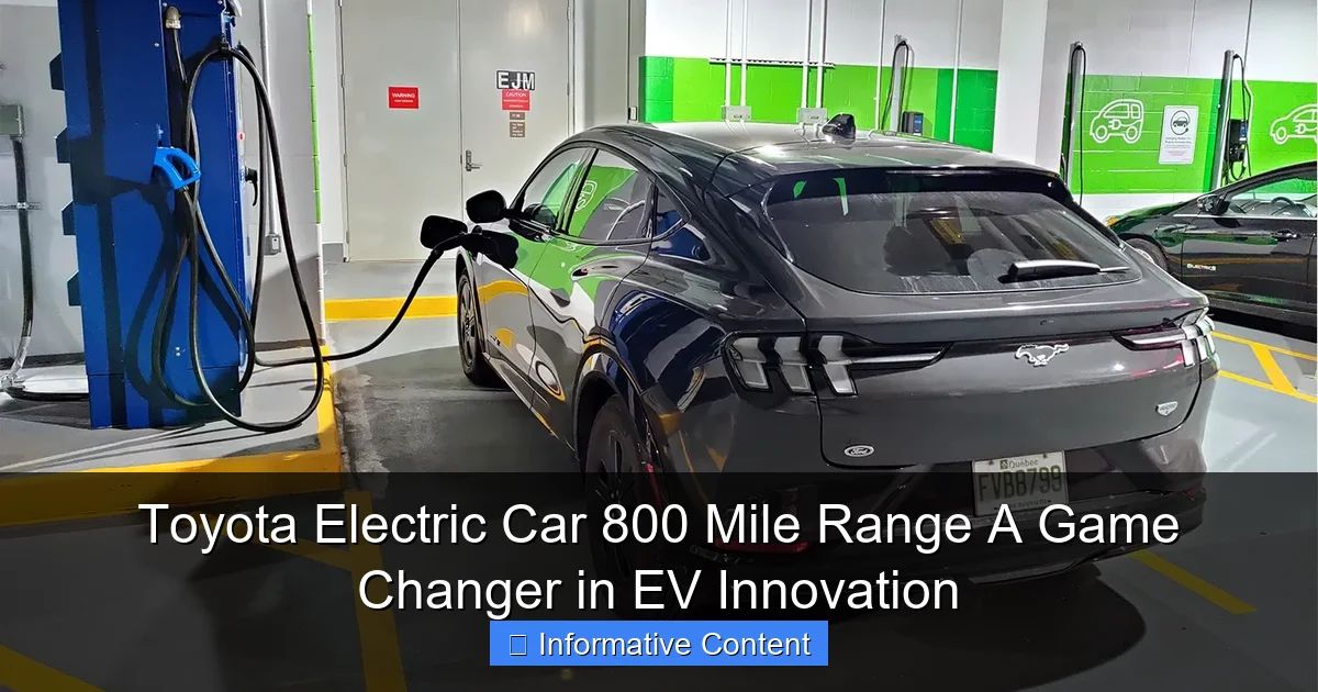 Toyota Electric Car 800 Mile Range A Game Changer in EV Innovation