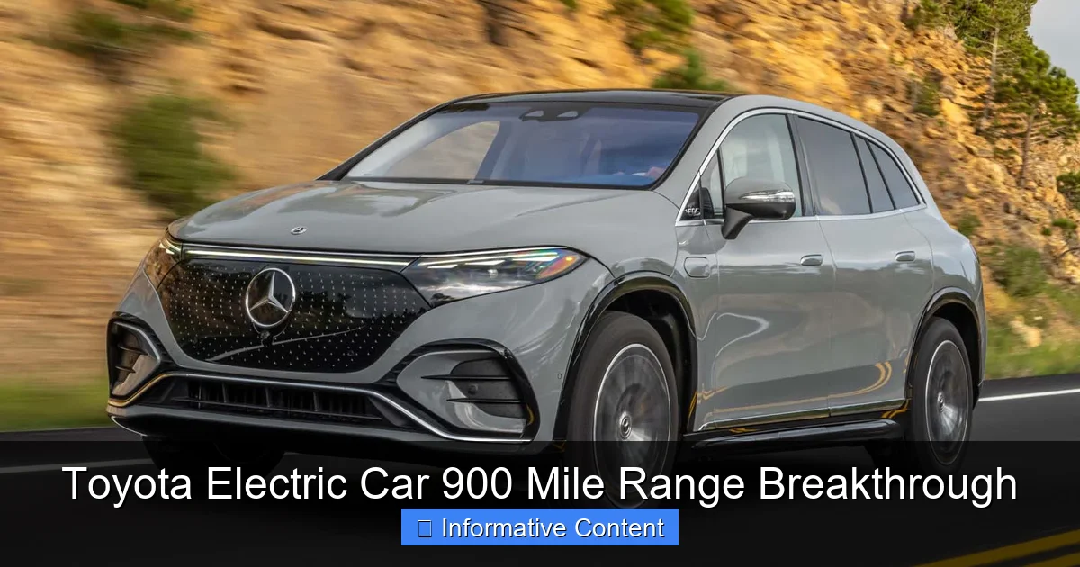 Toyota Electric Car 900 Mile Range Breakthrough