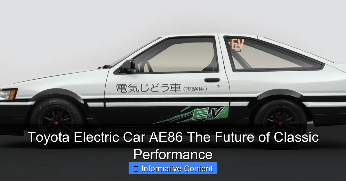 Toyota Electric Car AE86 The Future of Classic Performance