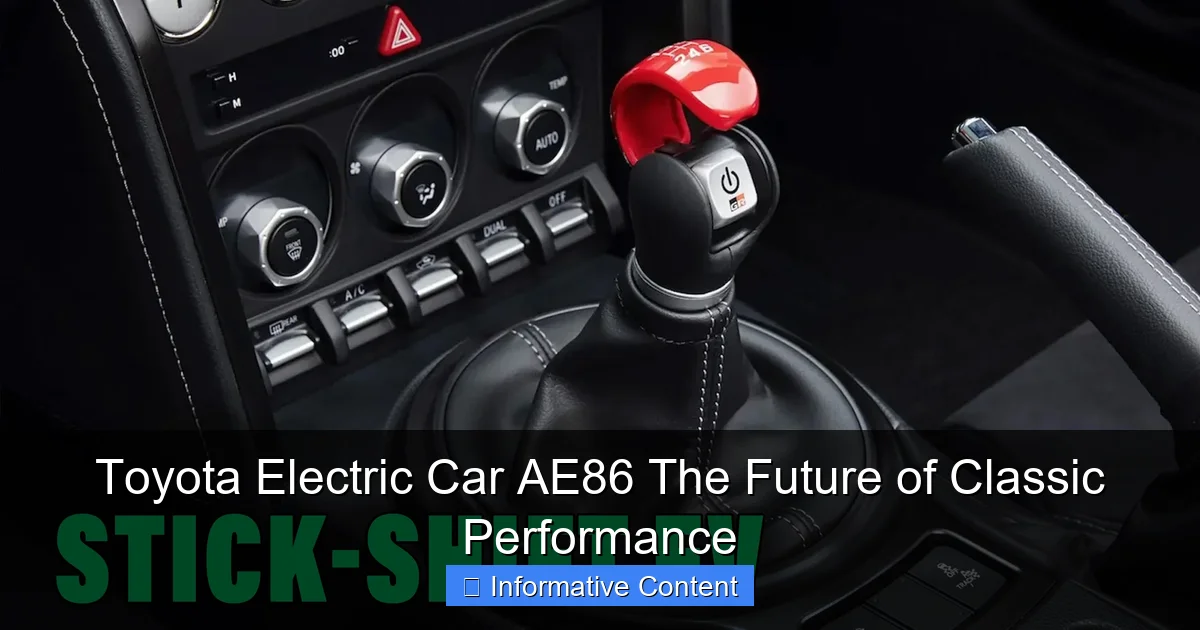 Toyota Electric Car AE86 The Future of Classic Performance
