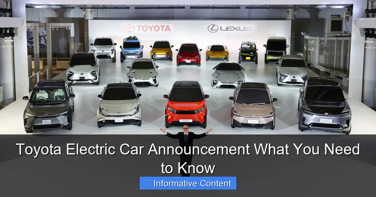 Toyota Electric Car Announcement What You Need to Know