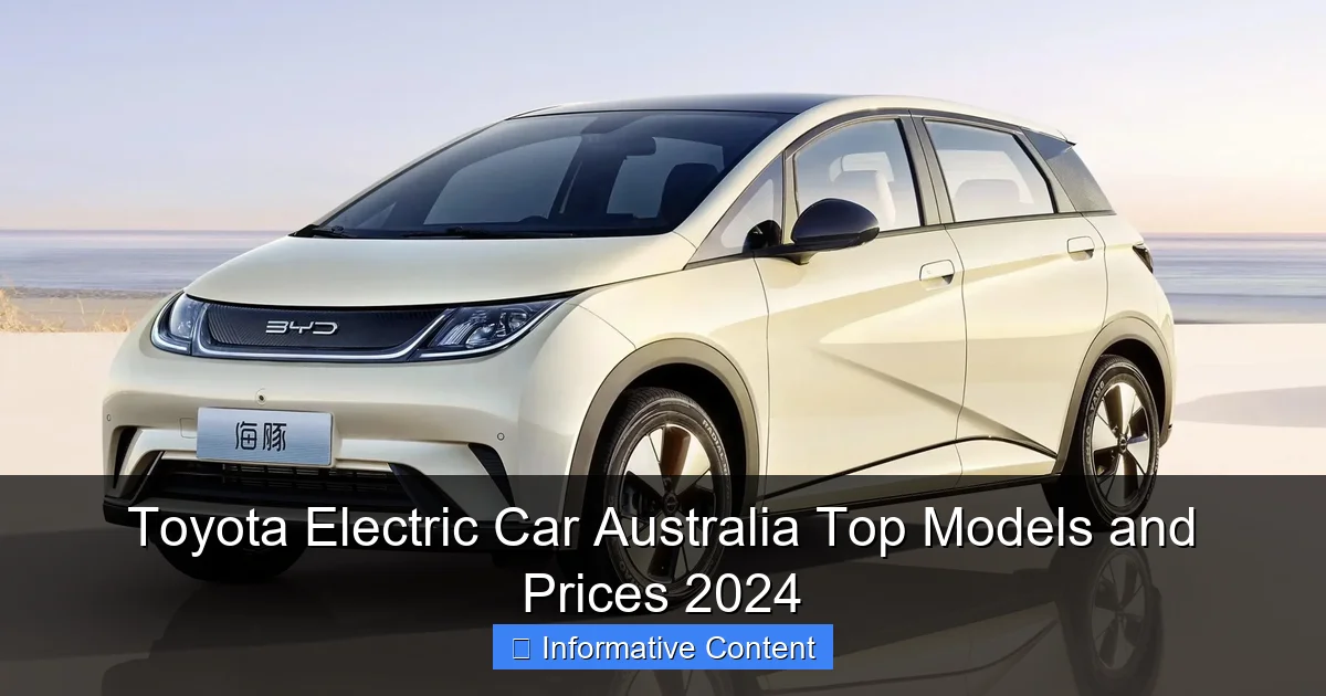 Toyota Electric Car Australia Top Models and Prices 2024