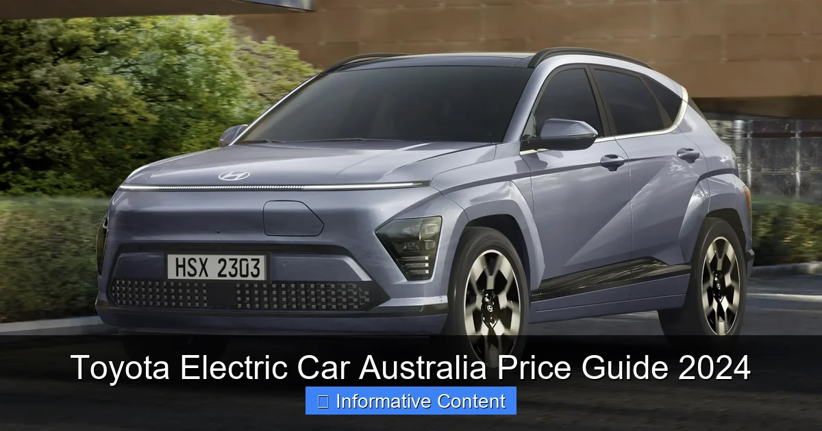 Toyota Electric Car Australia Price Guide 2024