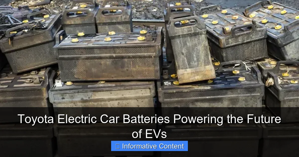 Toyota Electric Car Batteries Powering the Future of EVs