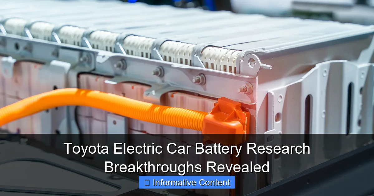 Toyota Electric Car Battery Research Breakthroughs Revealed