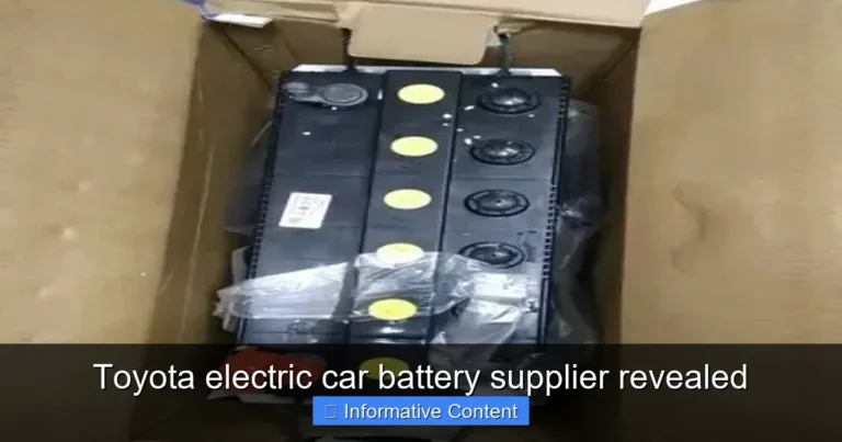 Toyota electric car battery supplier revealed