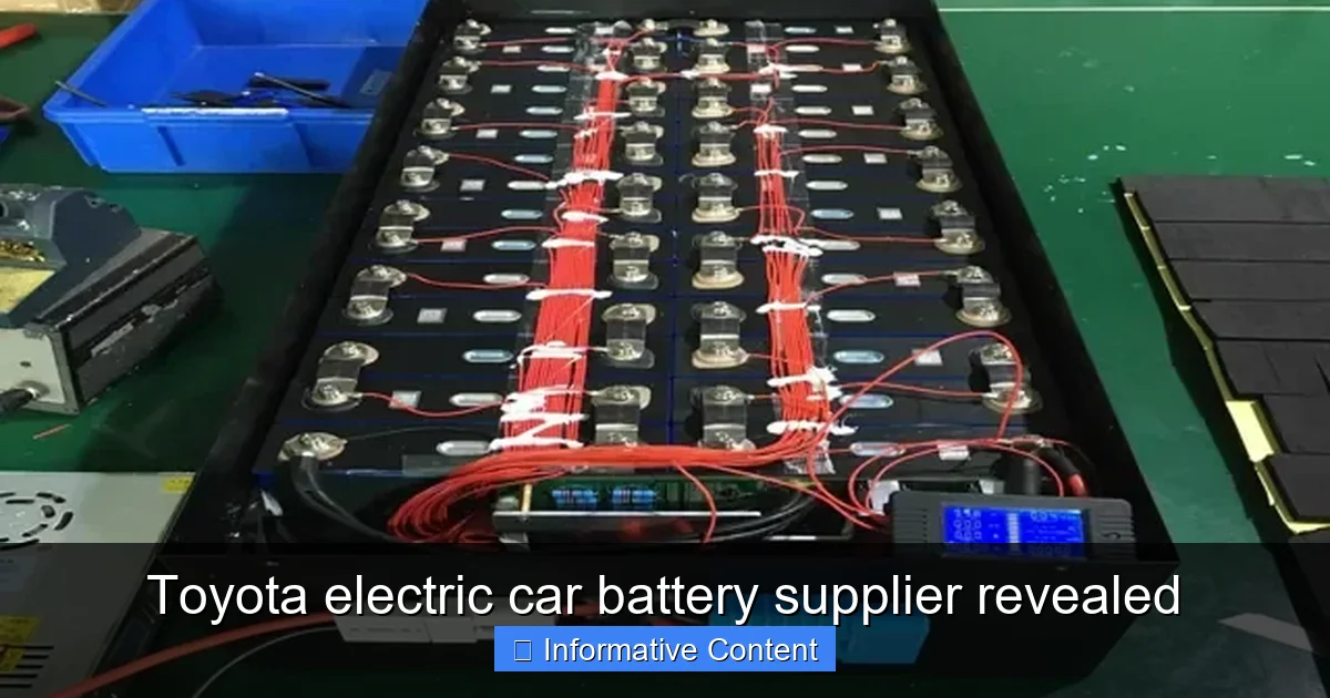 Toyota electric car battery supplier revealed
