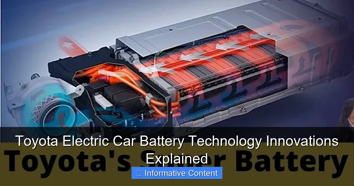 Toyota Electric Car Battery Technology Innovations Explained