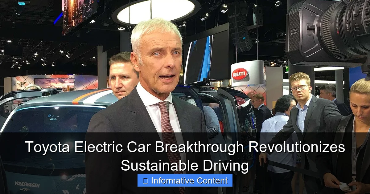 Toyota Electric Car Breakthrough Revolutionizes Sustainable Driving