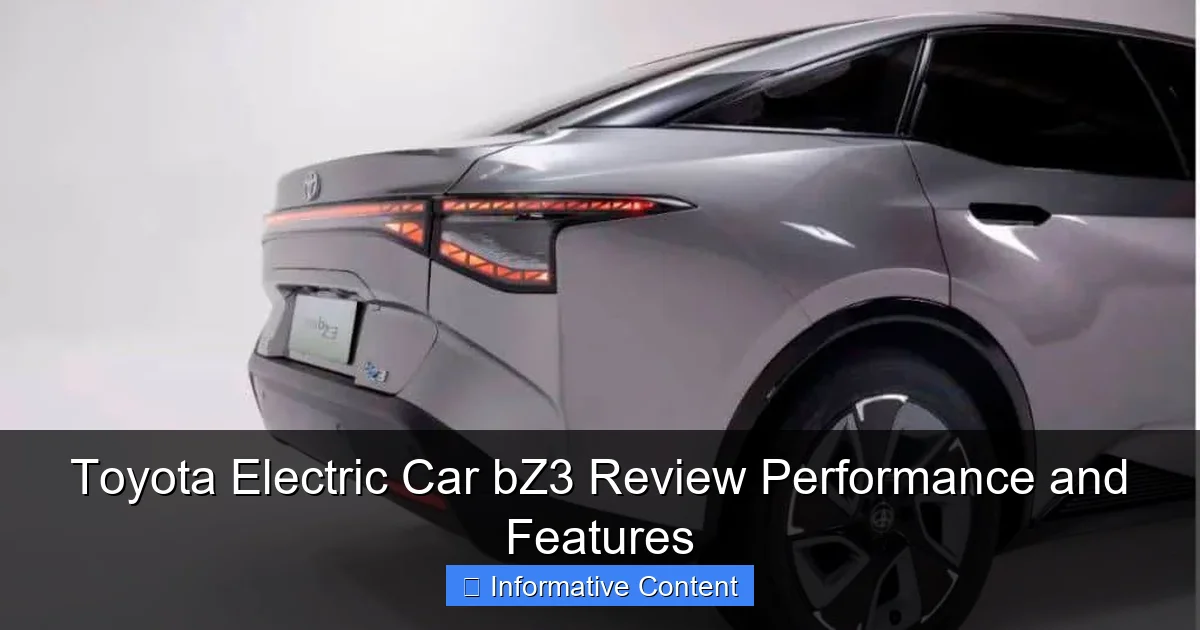 Toyota Electric Car bZ3 Review Performance and Features