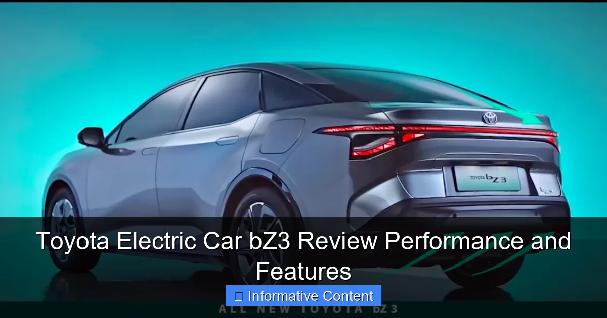 Toyota Electric Car bZ3 Review Performance and Features