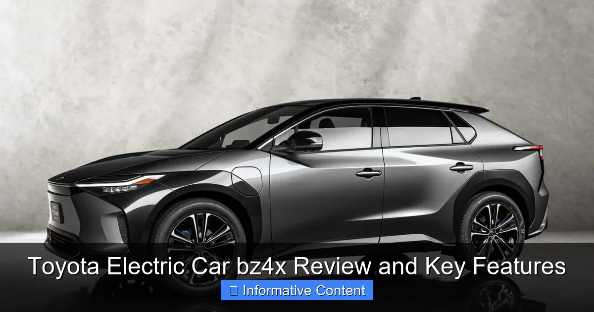 Toyota Electric Car bz4x Review and Key Features