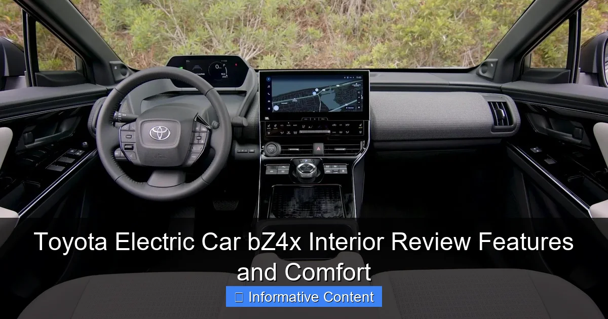 Toyota Electric Car bZ4x Interior Review Features and Comfort