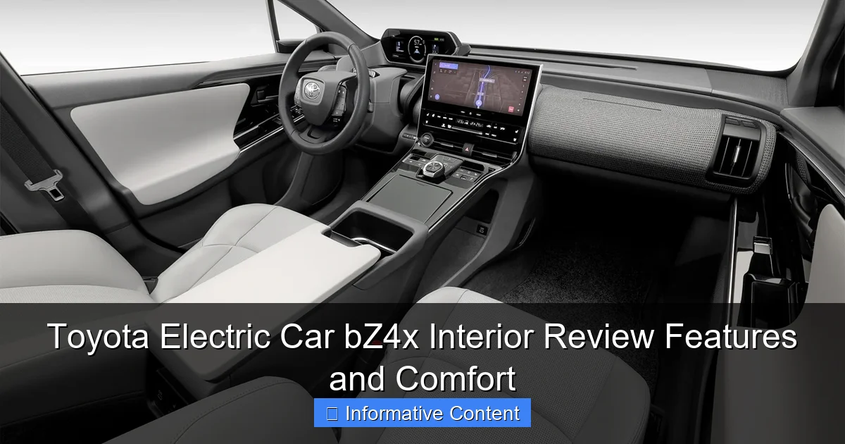 Toyota Electric Car bZ4x Interior Review Features and Comfort