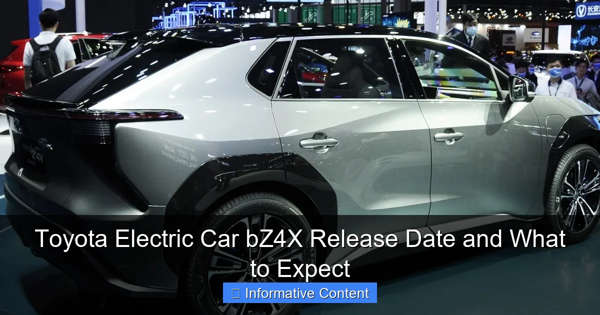 Toyota Electric Car bZ4X Release Date and What to Expect