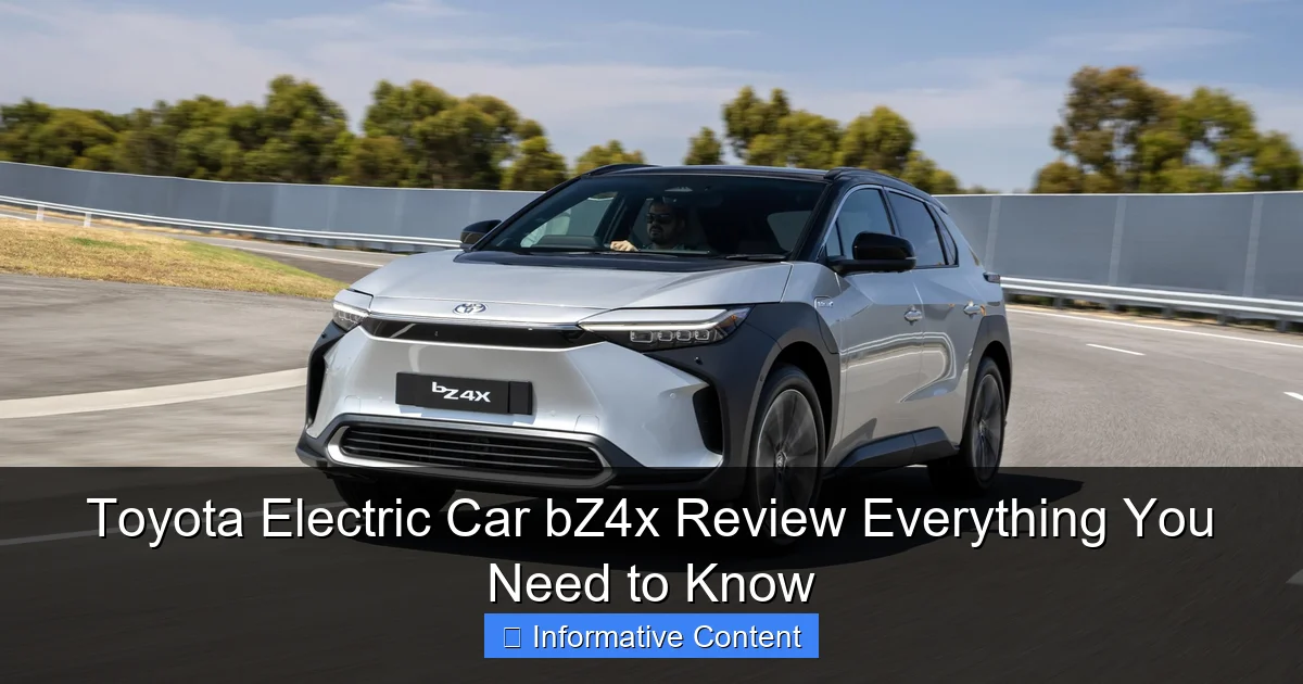Toyota Electric Car bZ4x Review Everything You Need to Know