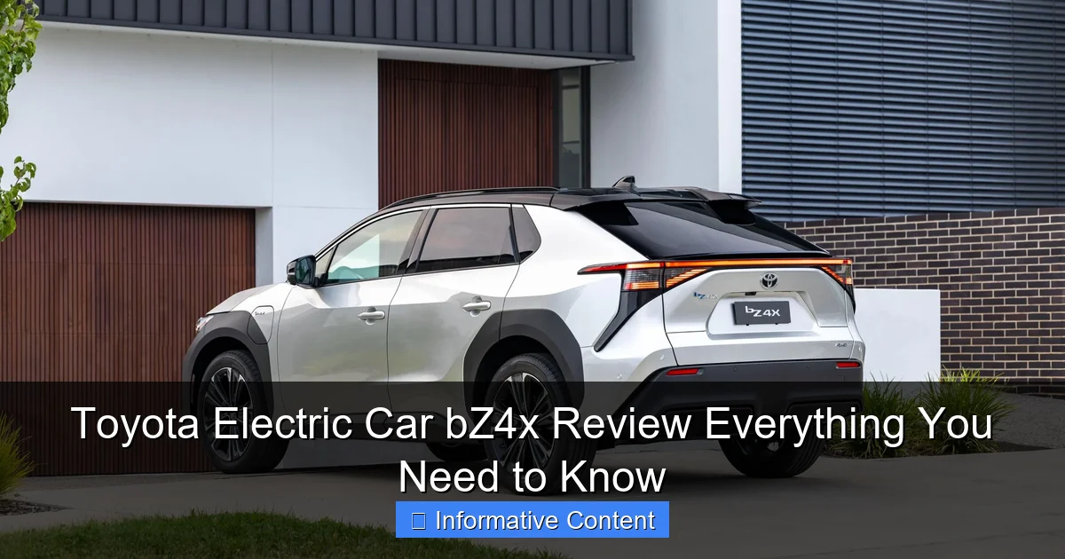 Toyota Electric Car bZ4x Review Everything You Need to Know
