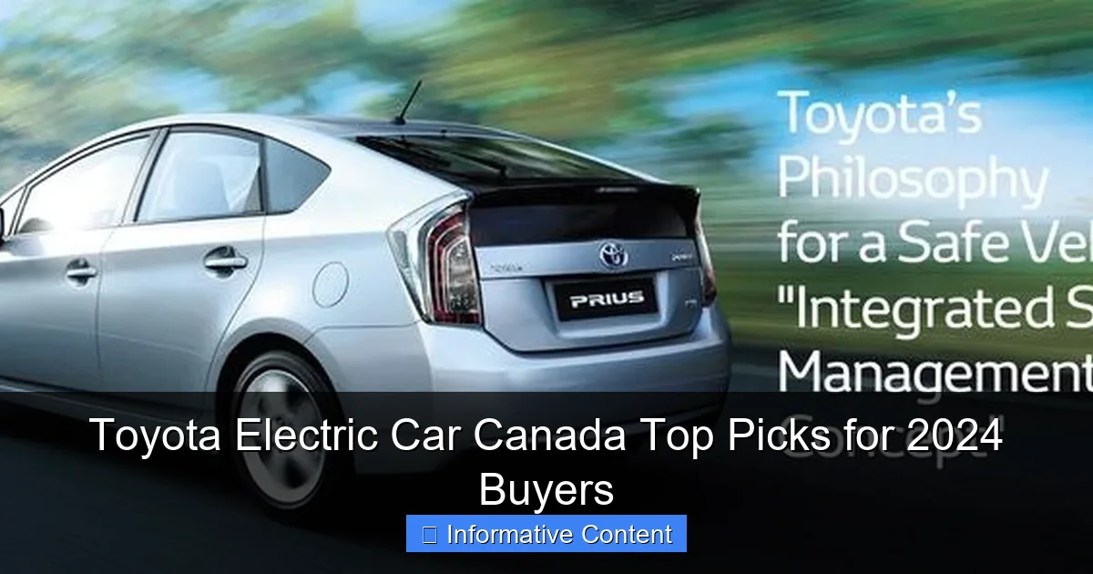Toyota Electric Car Canada Top Picks for 2024 Buyers