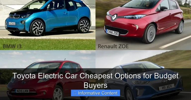 Toyota Electric Car Cheapest Options for Budget Buyers