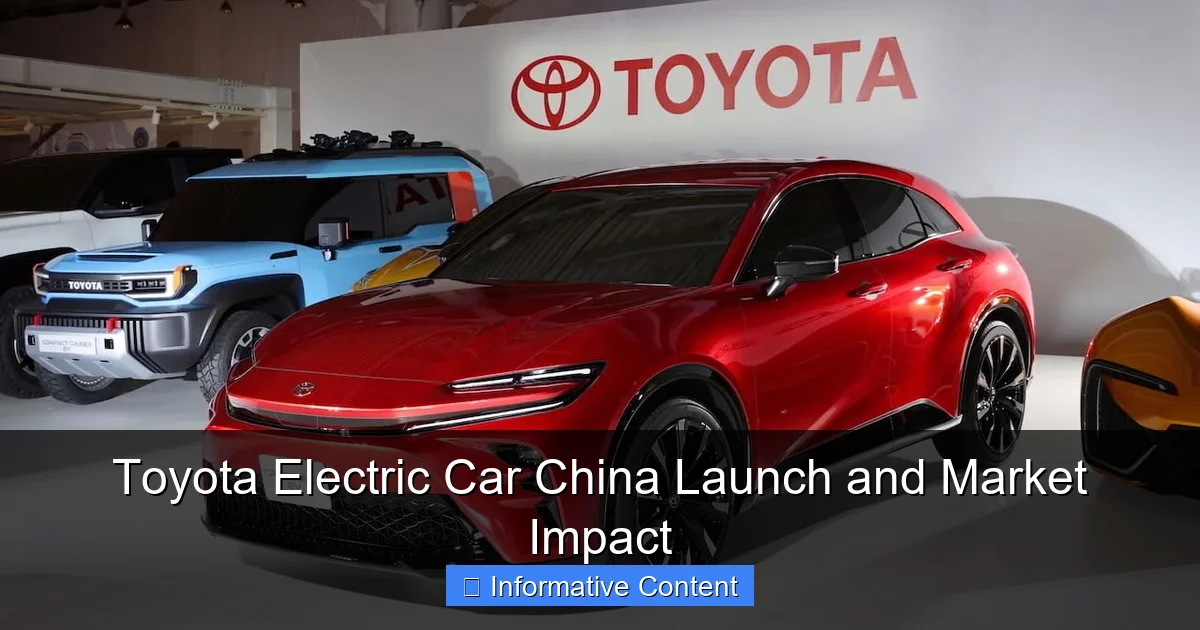 Toyota Electric Car China Launch and Market Impact