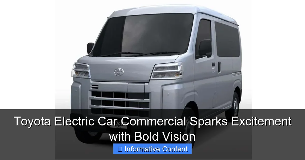 Toyota Electric Car Commercial Sparks Excitement with Bold Vision