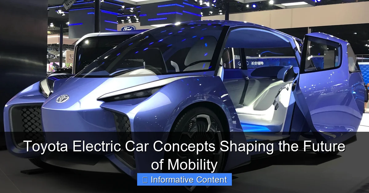Toyota Electric Car Concepts Shaping the Future of Mobility