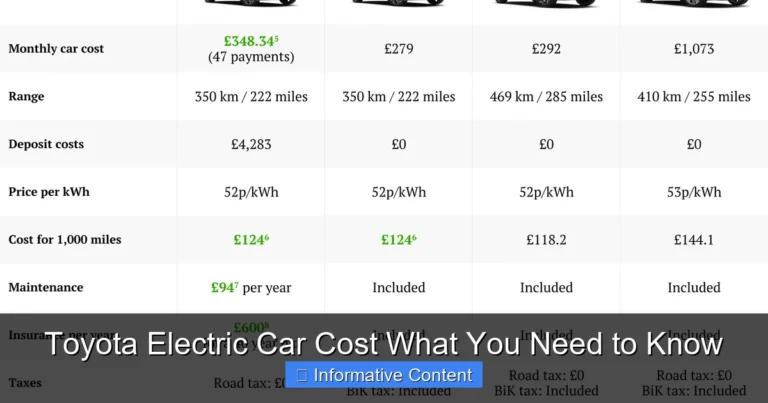 Toyota Electric Car Cost What You Need to Know