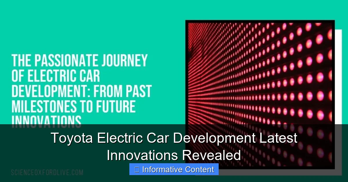 Toyota Electric Car Development Latest Innovations Revealed