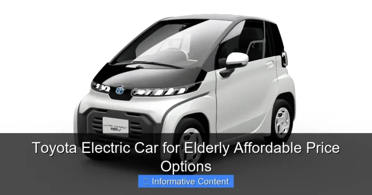 Toyota Electric Car for Elderly Affordable Price Options
