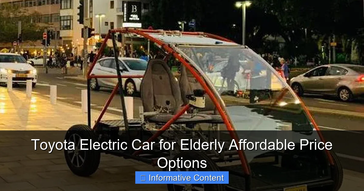 Toyota Electric Car for Elderly Affordable Price Options