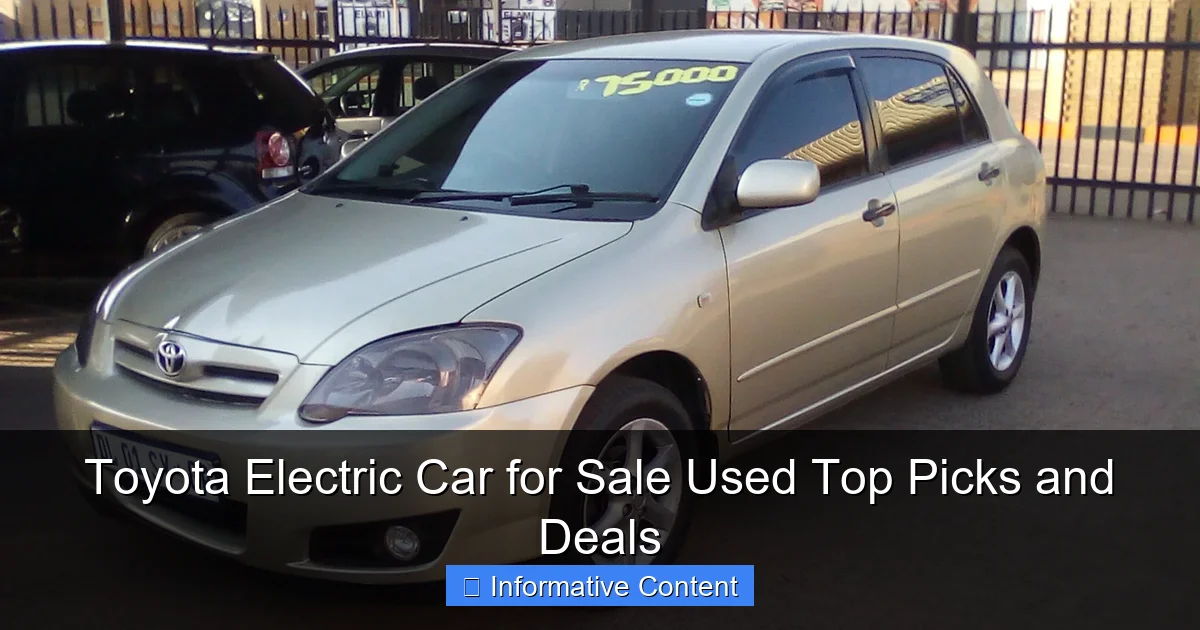 Toyota Electric Car for Sale Used Top Picks and Deals