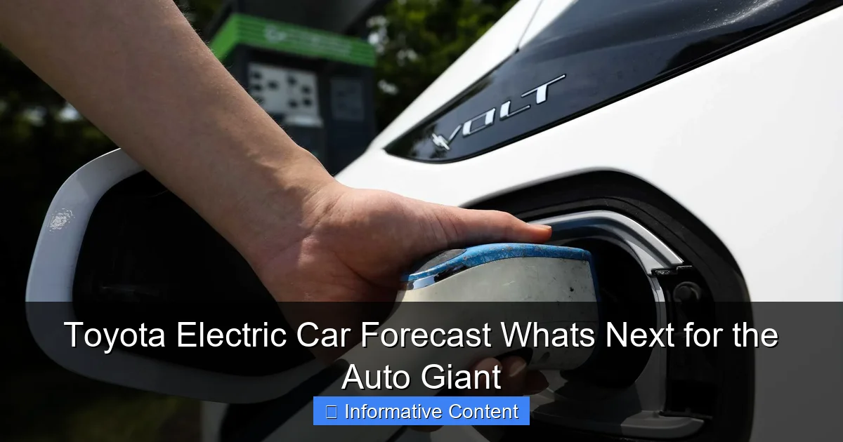 Toyota Electric Car Forecast Whats Next for the Auto Giant
