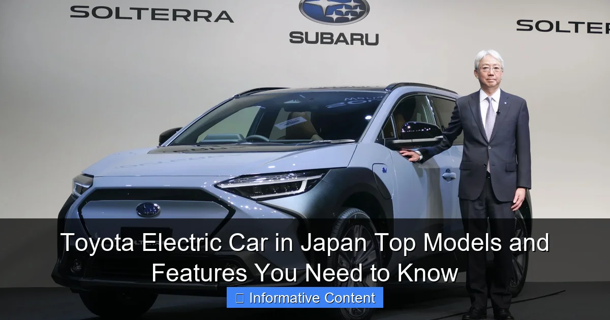 Toyota Electric Car in Japan Top Models and Features You Need to Know
