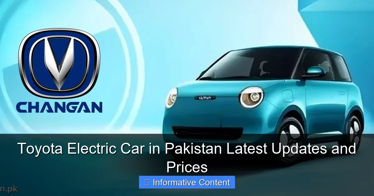 Toyota Electric Car in Pakistan Latest Updates and Prices