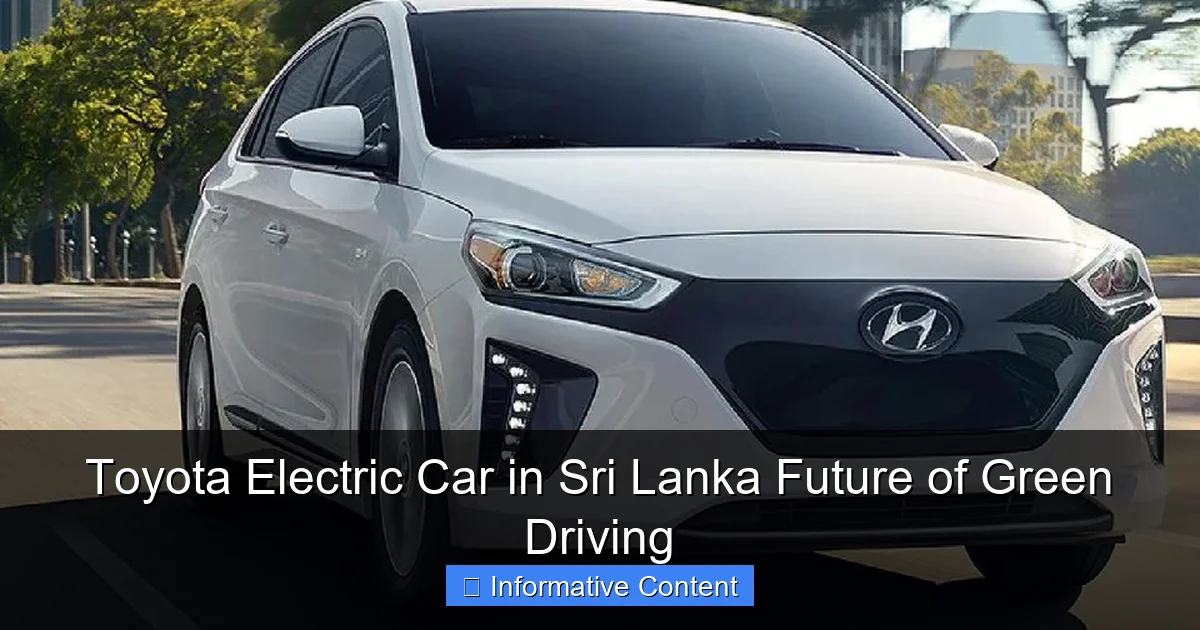 Toyota Electric Car in Sri Lanka Future of Green Driving