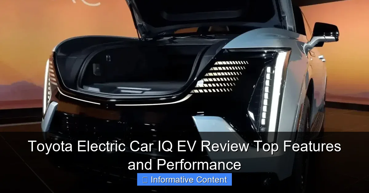 Toyota Electric Car IQ EV Review Top Features and Performance