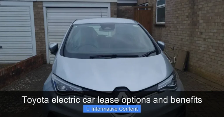 Toyota electric car lease options and benefits