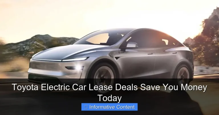 Toyota Electric Car Lease Deals Save You Money Today