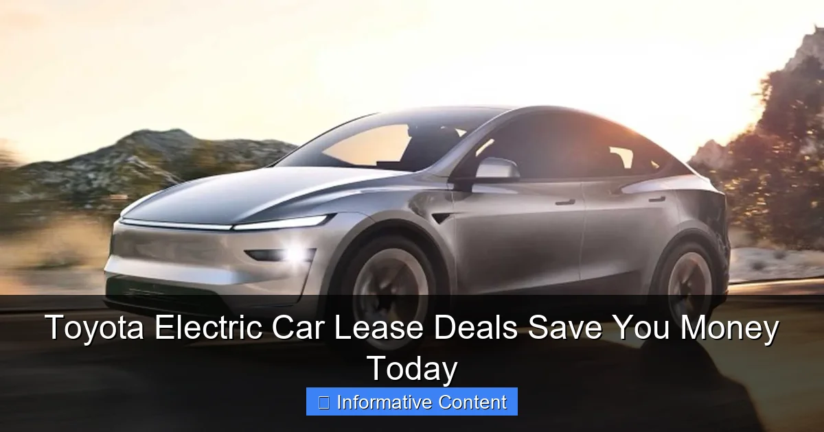 Toyota Electric Car Lease Deals Save You Money Today