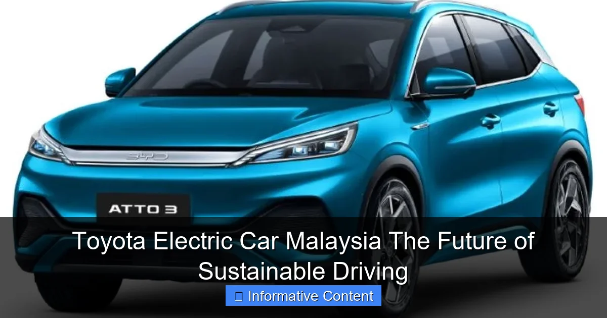 Toyota Electric Car Malaysia The Future of Sustainable Driving