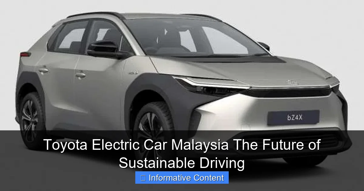 Toyota Electric Car Malaysia The Future of Sustainable Driving