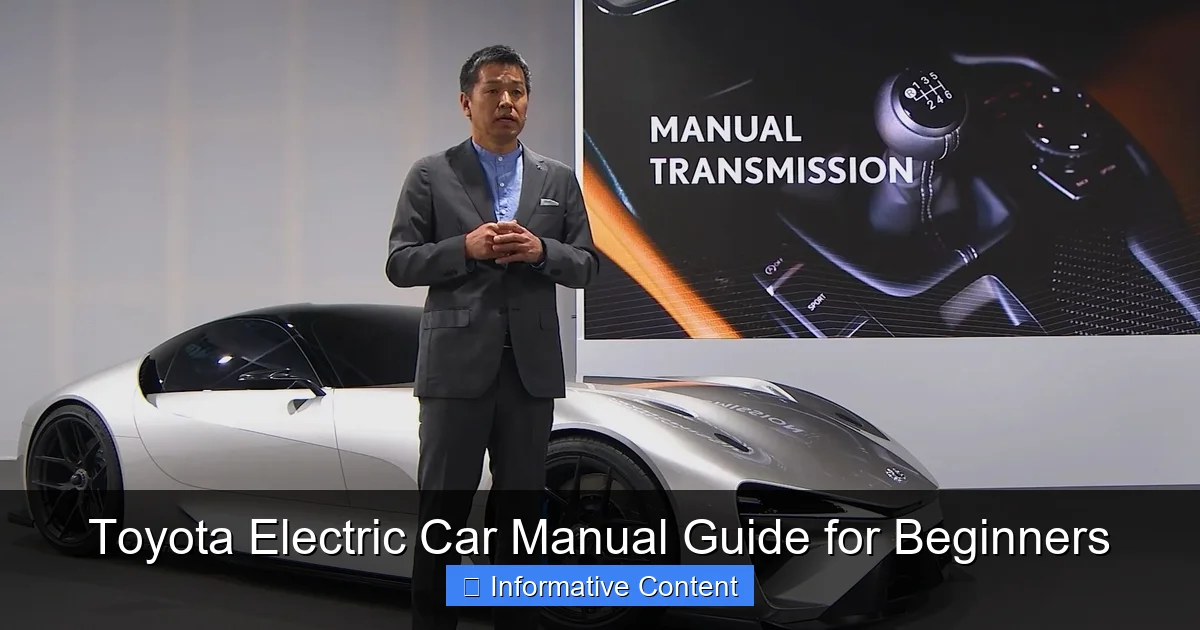 Toyota Electric Car Manual Guide for Beginners