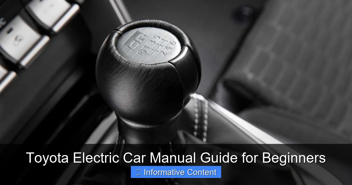 Toyota Electric Car Manual Guide for Beginners